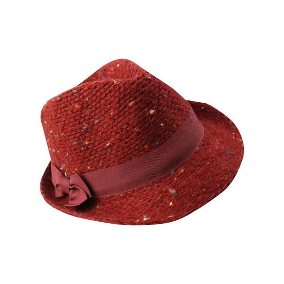 Multicolor Fleck Warm Knit Fedora Trilby Hat - Picture 6 of 8